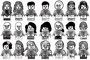 lego head tattoo idea