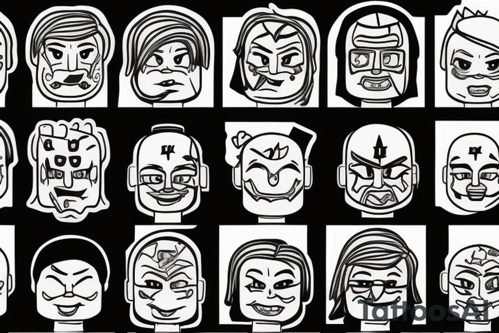 lego head tattoo idea