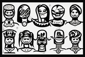 Lego man head tattoo idea