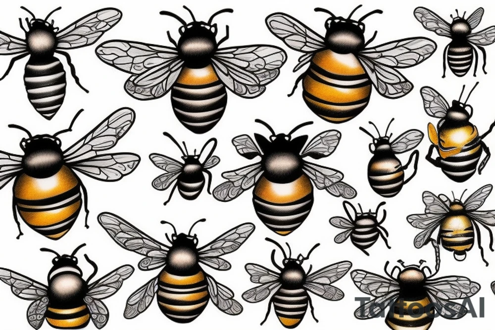 Wild bee tattoo idea