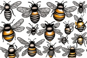 Wild bee tattoo idea