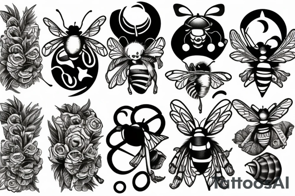 Wild bee tattoo idea
