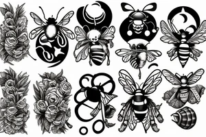 Wild bee tattoo idea
