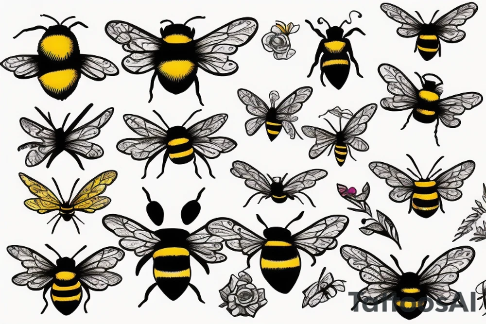 Wild bee tattoo idea
