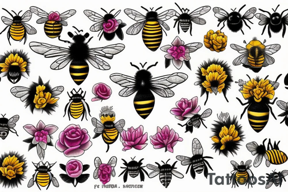Wild bee tattoo idea
