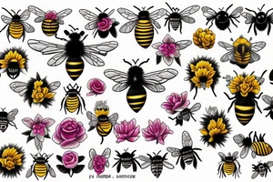 Wild bee tattoo idea
