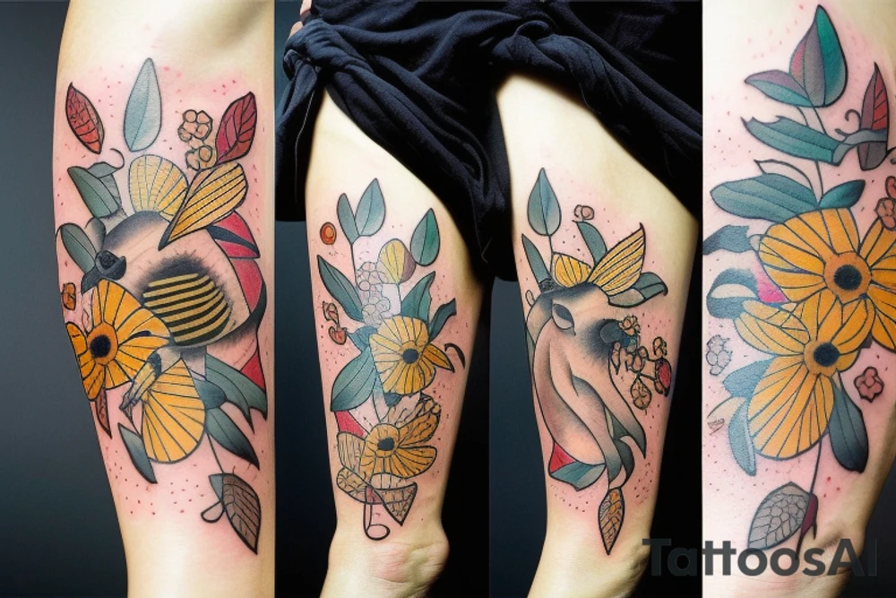 Bee wild tattoo idea