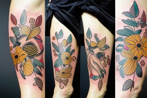 Bee wild tattoo idea