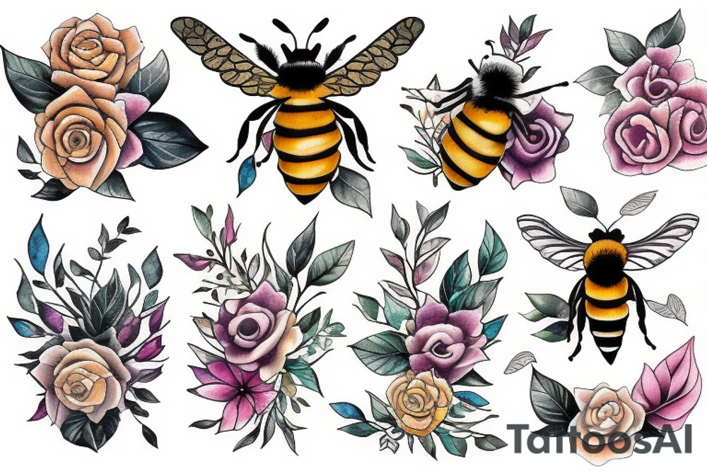 Bee wild tattoo idea
