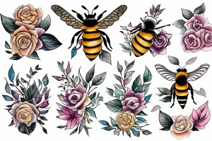 Bee wild tattoo idea