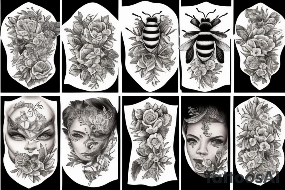 Bee wild tattoo idea