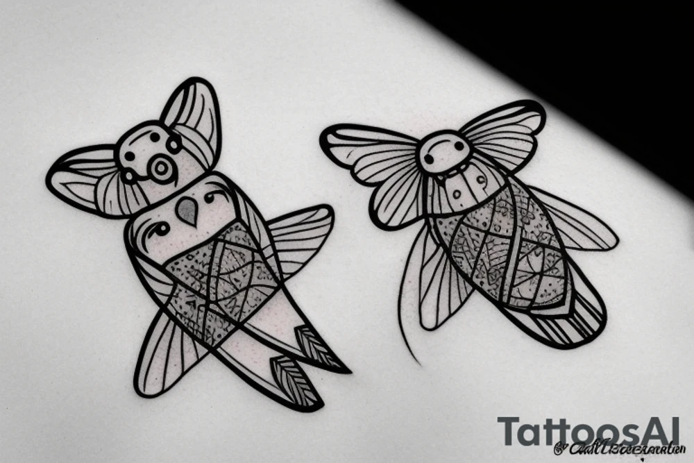 Red mason bee tattoo idea