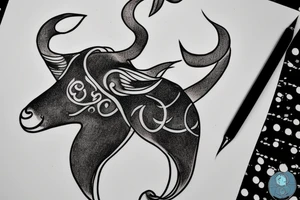 Capricorn constellation tattoo idea