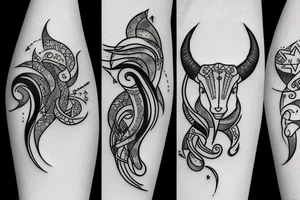 Capricorn constellation tattoo idea