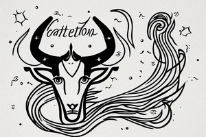 capricorn zodiac sign with constellation tattoo idea