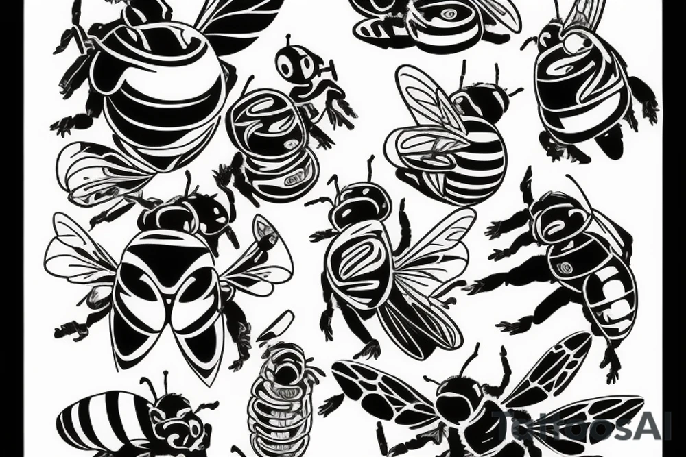 Bumble bee las Vegas tattoo idea