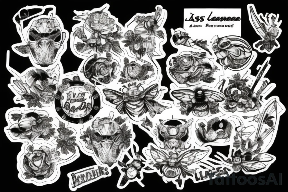 Bumble bee over las Vegas tattoo idea