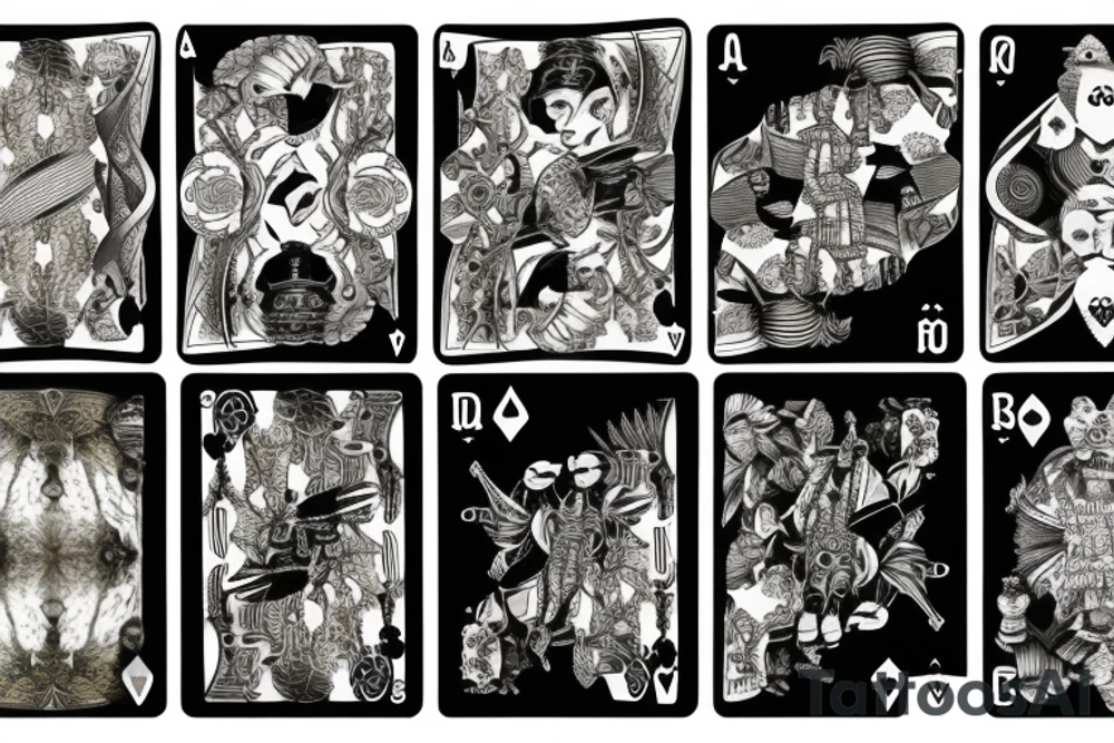 Bumble bee carrying playing card tattoo idea