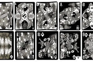 Bumble bee carrying playing card tattoo idea