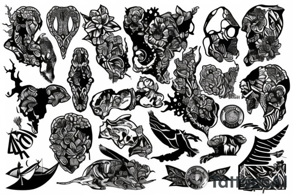 outline of south africa tattoo idea