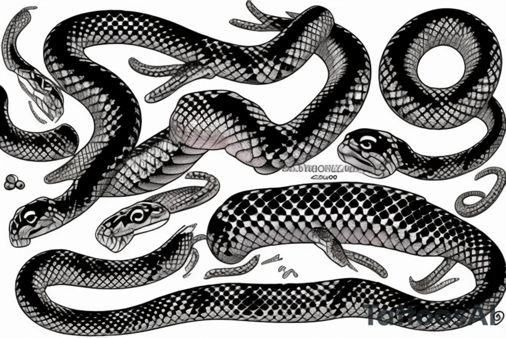 diamond back python tattoo idea