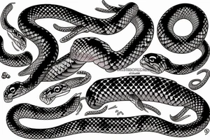 diamond back python tattoo idea