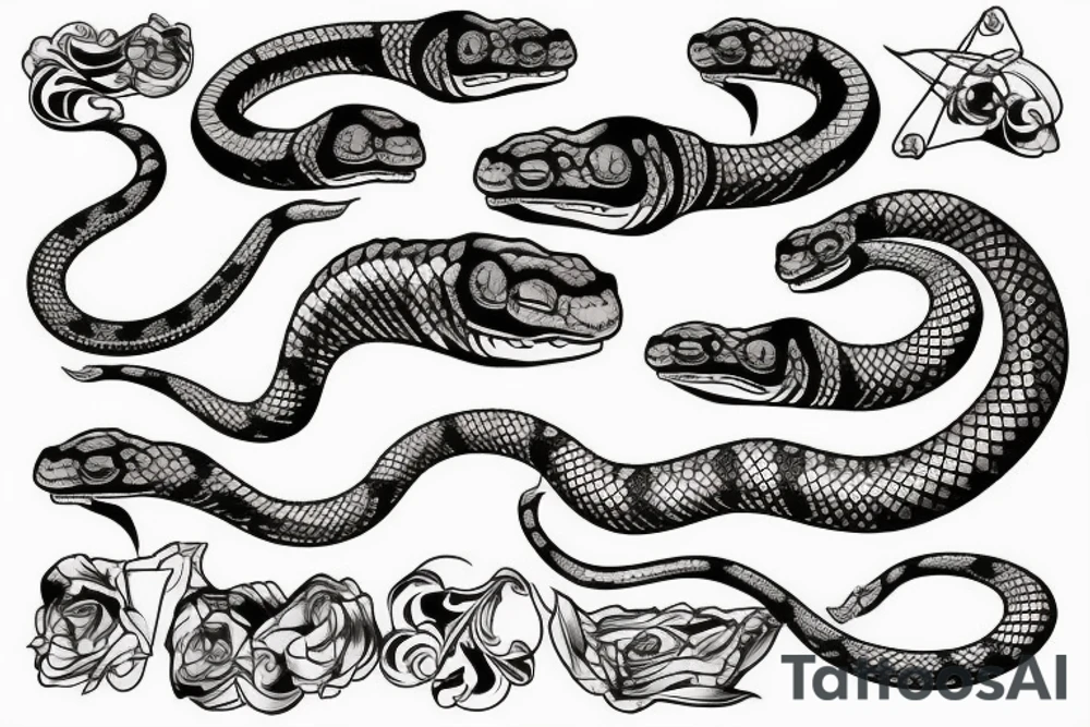 diamond back python tattoo idea