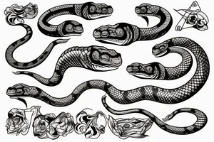 diamond back python tattoo idea