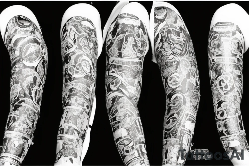 right arm sleeve tattoo idea