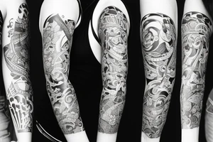 right arm sleeve tattoo idea