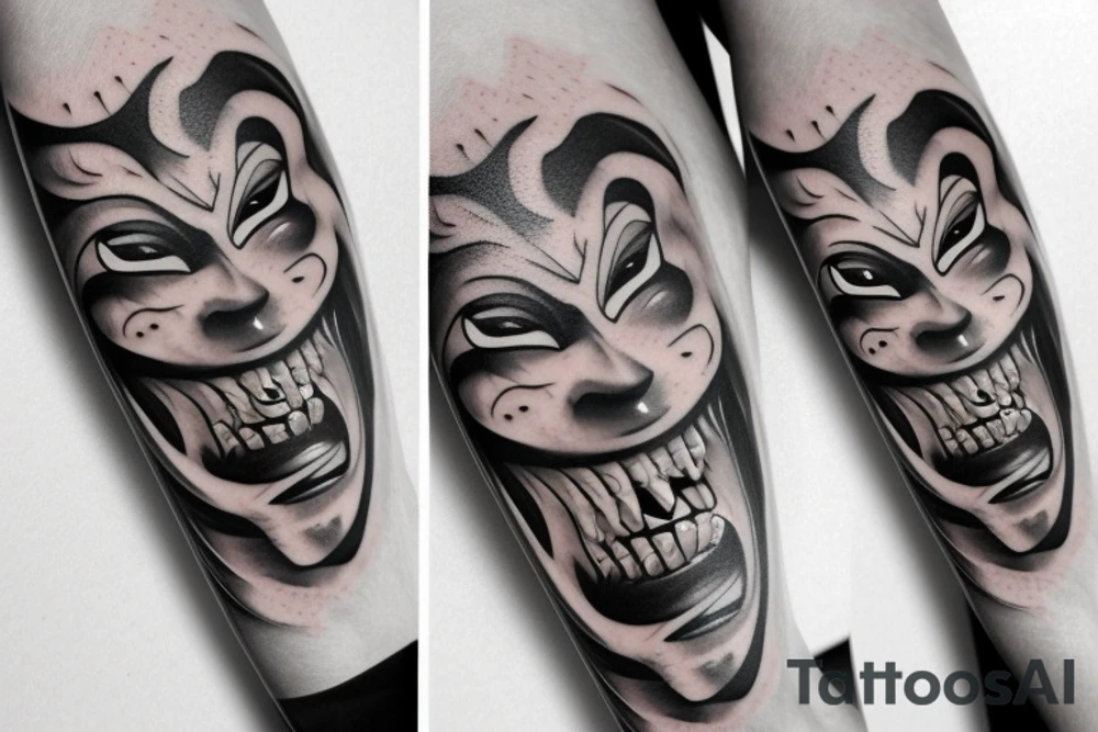 oni mask tattoo idea