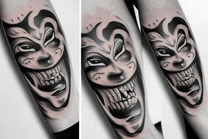 oni mask tattoo idea