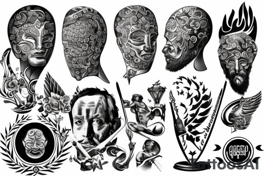 greek trophy tattoo idea