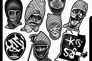 ski mask guy tattoo idea