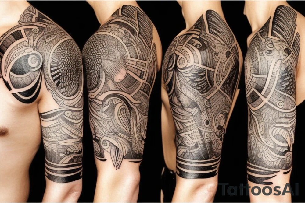 South African sleeve design tattoo idea