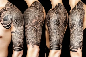South African sleeve design tattoo idea