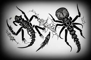 two scorpions fighting tattoo idea