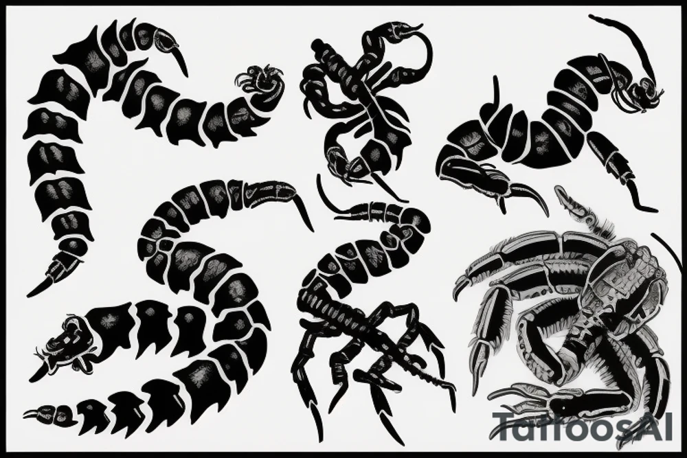 two scorpions fighting tattoo idea