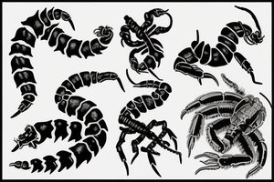two scorpions fighting tattoo idea