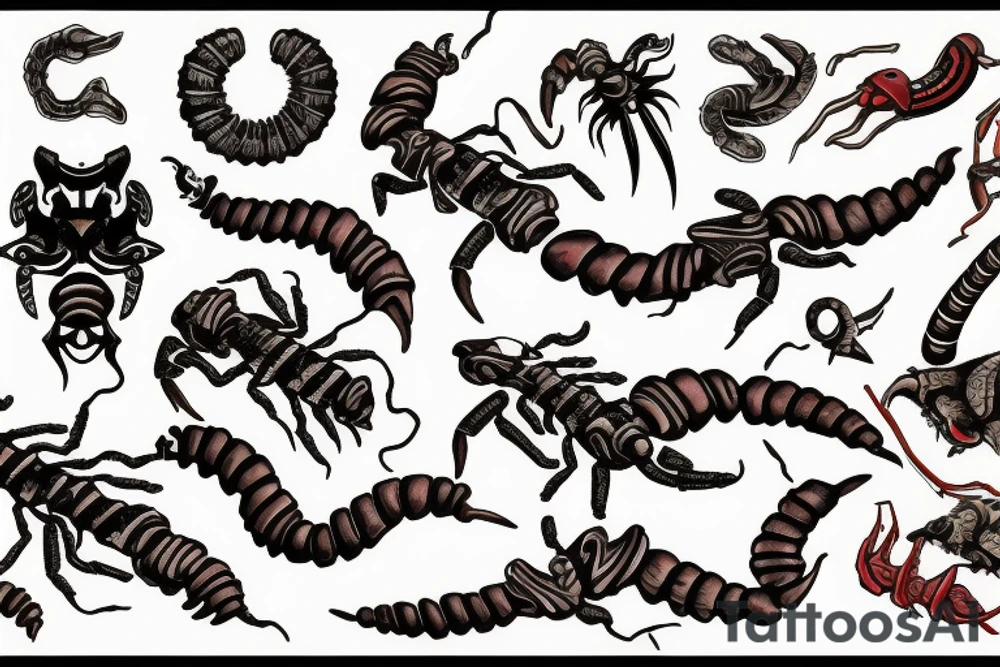 two scorpions fighting tattoo idea
