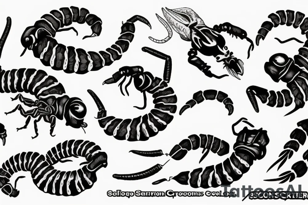 two scorpions fighting tattoo idea