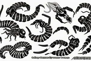 two scorpions fighting tattoo idea