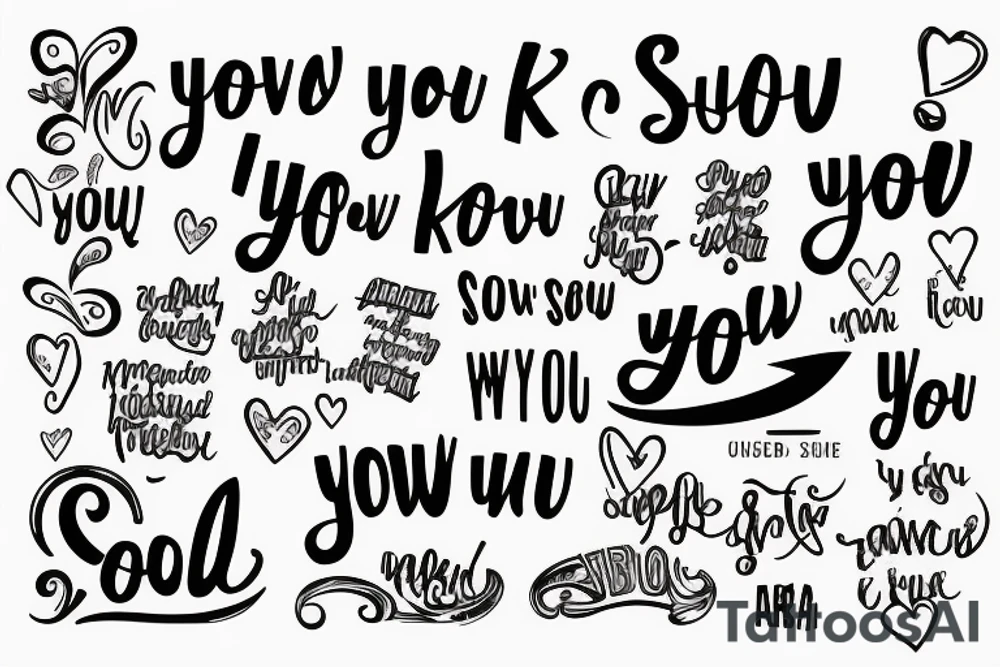 you know i love you so tattoo idea