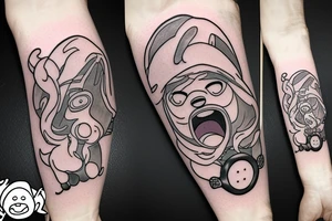 Jake the Dog from Adventure Time as Ceberus from Greek Mythology tattoo idea