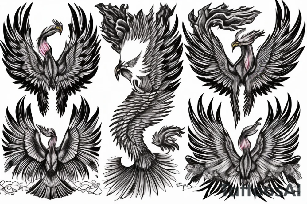 I would like a colored phoenix tattoo on the ribs for a woman tattoo idea