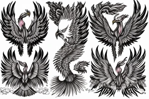 I would like a colored phoenix tattoo on the ribs for a woman tattoo idea