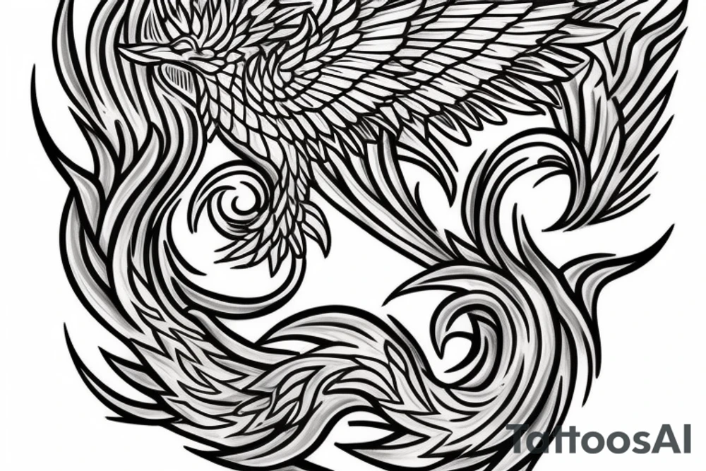 I would like a colored phoenix tattoo on the ribs for a woman tattoo idea