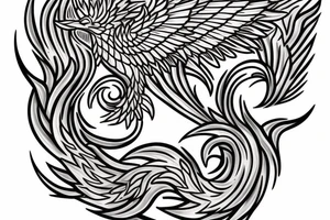 I would like a colored phoenix tattoo on the ribs for a woman tattoo idea