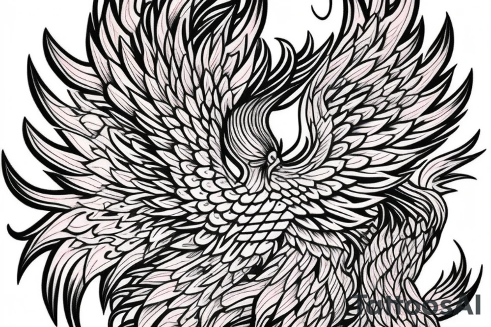 I would like a colored phoenix tattoo on the ribs for a woman tattoo idea