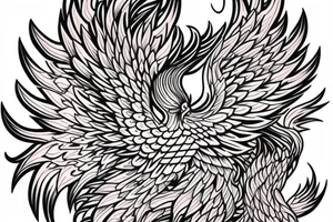 I would like a colored phoenix tattoo on the ribs for a woman tattoo idea